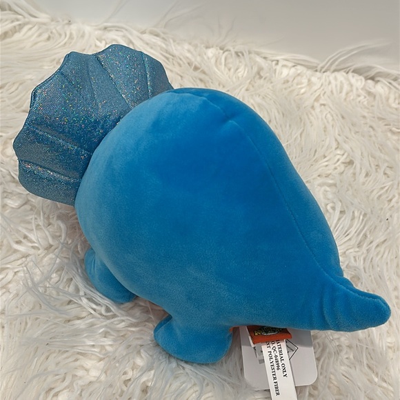 Triceratops Puffyfluff Color Blue Plushy Dinosaur 11” New - Picture 12 of 15
